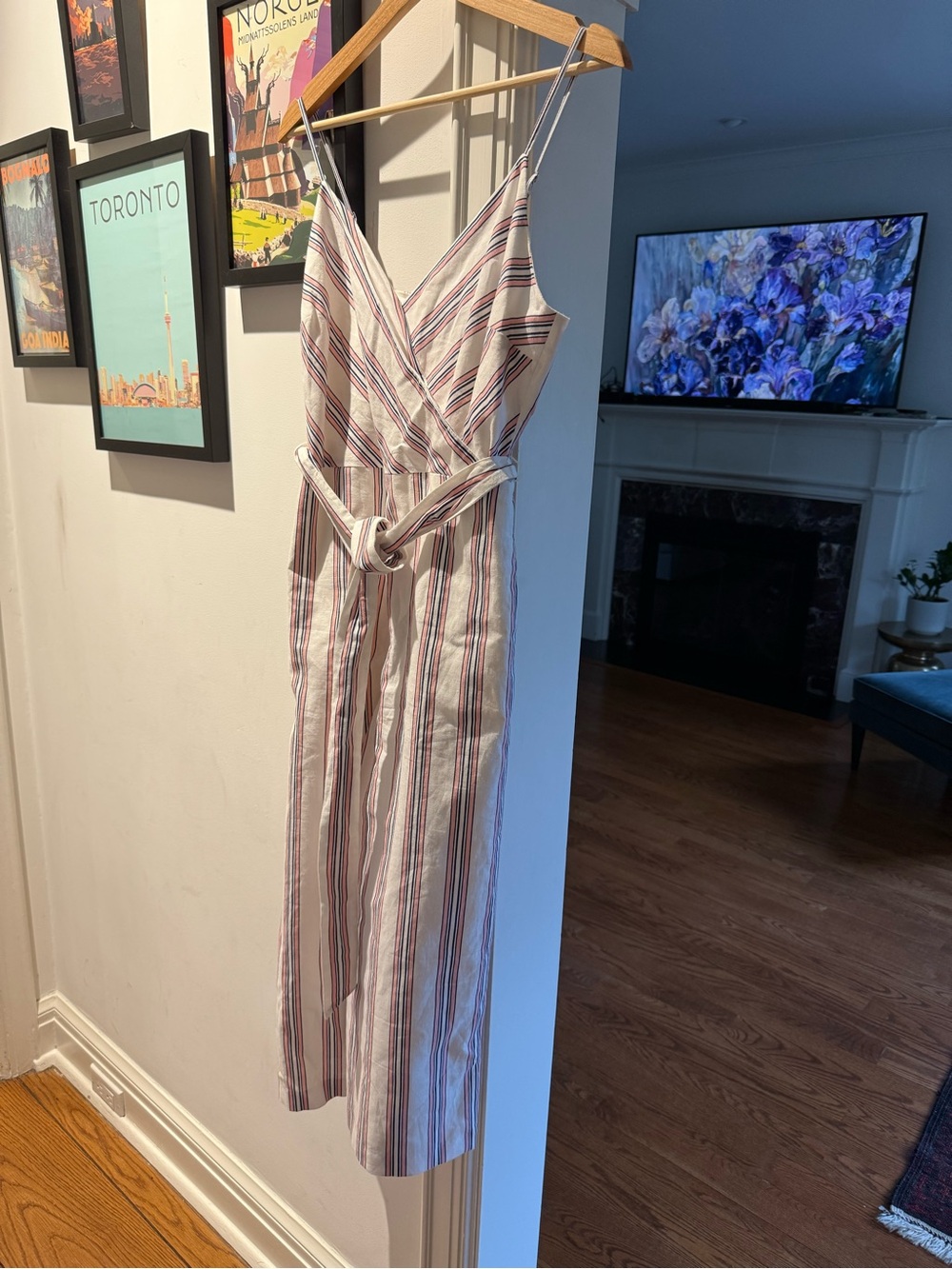 Banana Republic Linen-Cotton Sleeveless Jumpsuit with Tie Waist